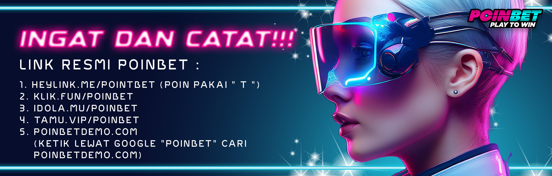 INGAT DAN CATAT LINK RESMI POINBET