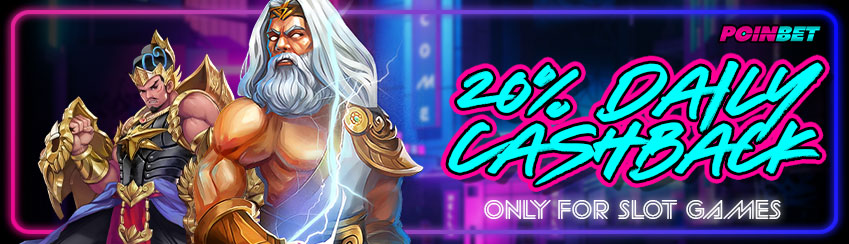 DAILY CASHBACK 20% ONLY FOR SLOT GAMES